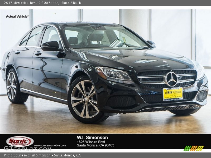 Black / Black 2017 Mercedes-Benz C 300 Sedan