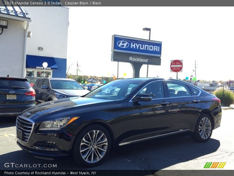 Caspian Black / Black 2015 Hyundai Genesis 3.8 Sedan