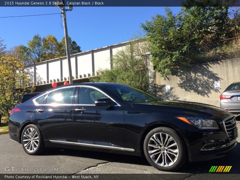 Caspian Black / Black 2015 Hyundai Genesis 3.8 Sedan