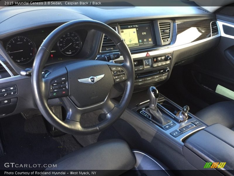 Caspian Black / Black 2015 Hyundai Genesis 3.8 Sedan