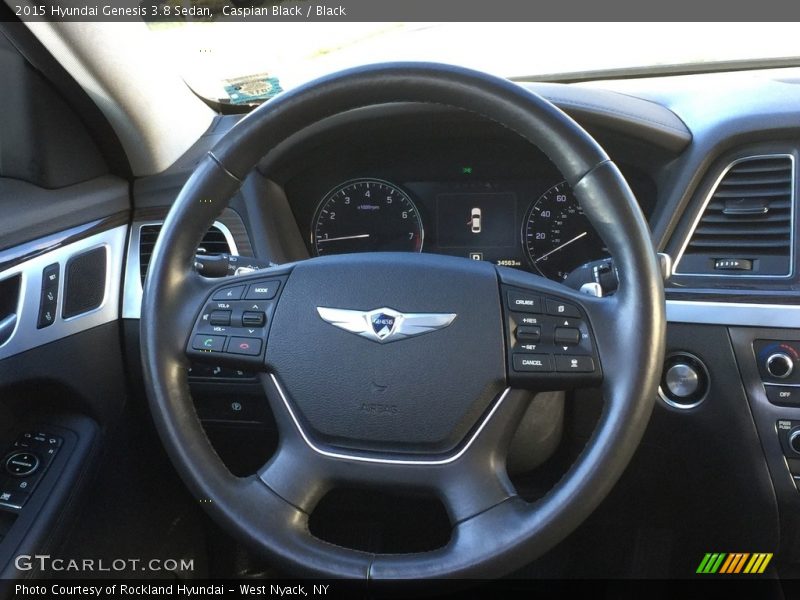 Caspian Black / Black 2015 Hyundai Genesis 3.8 Sedan