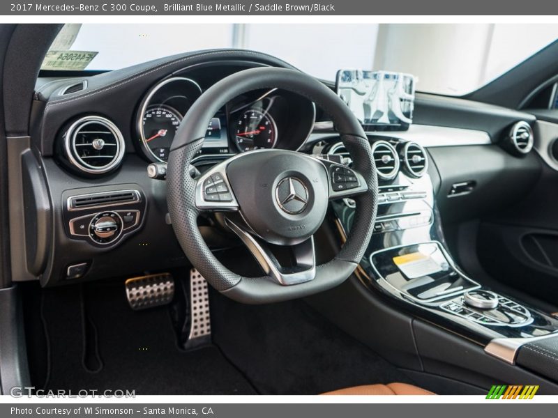 Brilliant Blue Metallic / Saddle Brown/Black 2017 Mercedes-Benz C 300 Coupe