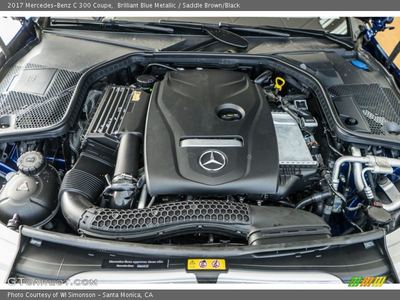 Brilliant Blue Metallic / Saddle Brown/Black 2017 Mercedes-Benz C 300 Coupe