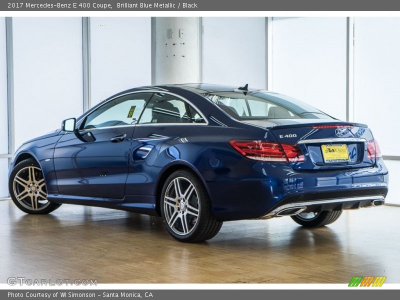 Brilliant Blue Metallic / Black 2017 Mercedes-Benz E 400 Coupe