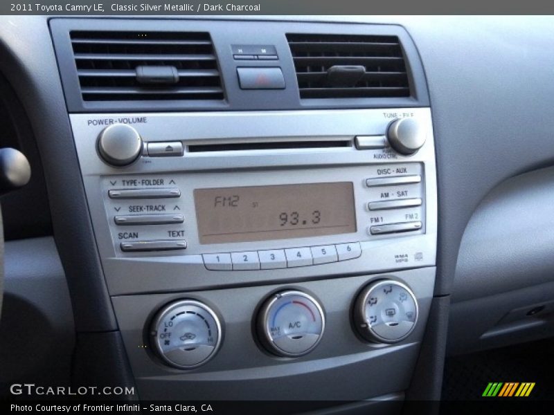 Classic Silver Metallic / Dark Charcoal 2011 Toyota Camry LE