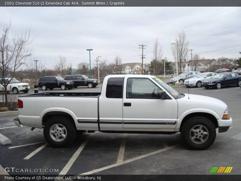 Summit White / Graphite 2001 Chevrolet S10 LS Extended Cab 4x4