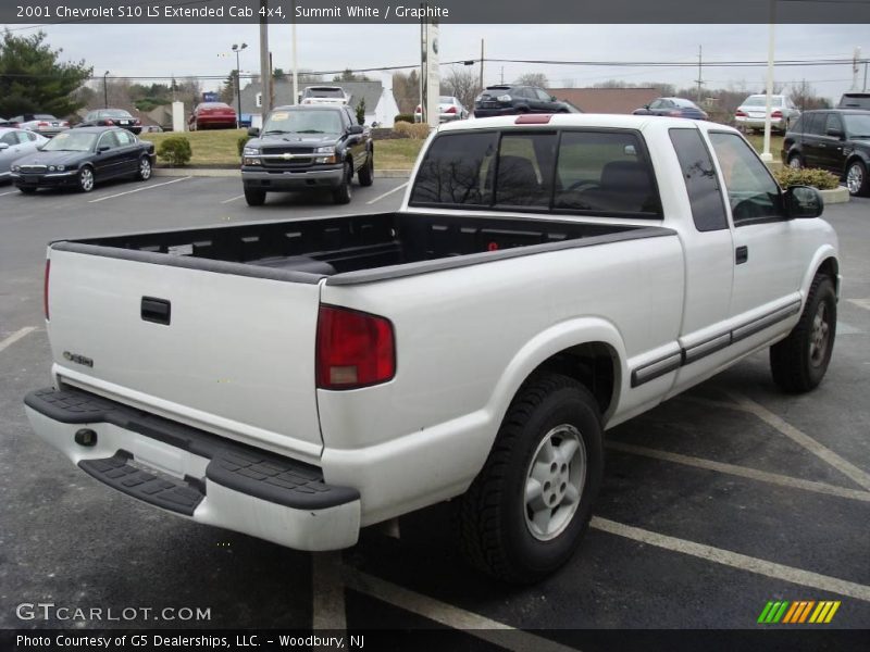 Summit White / Graphite 2001 Chevrolet S10 LS Extended Cab 4x4