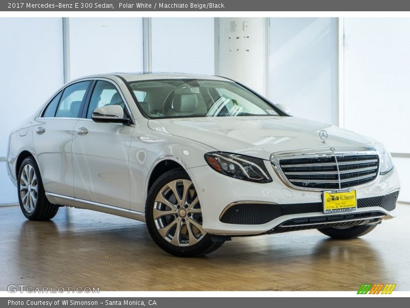 Polar White / Macchiato Beige/Black 2017 Mercedes-Benz E 300 Sedan