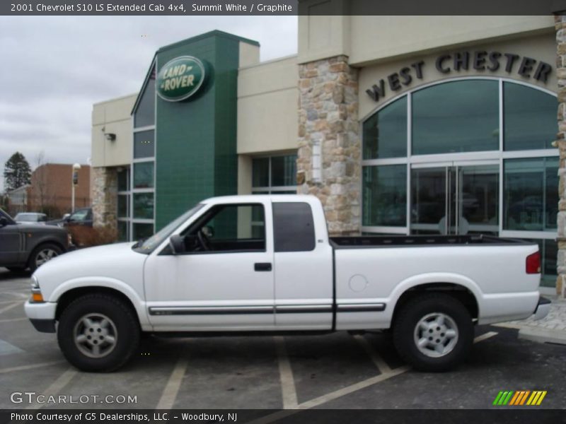 Summit White / Graphite 2001 Chevrolet S10 LS Extended Cab 4x4