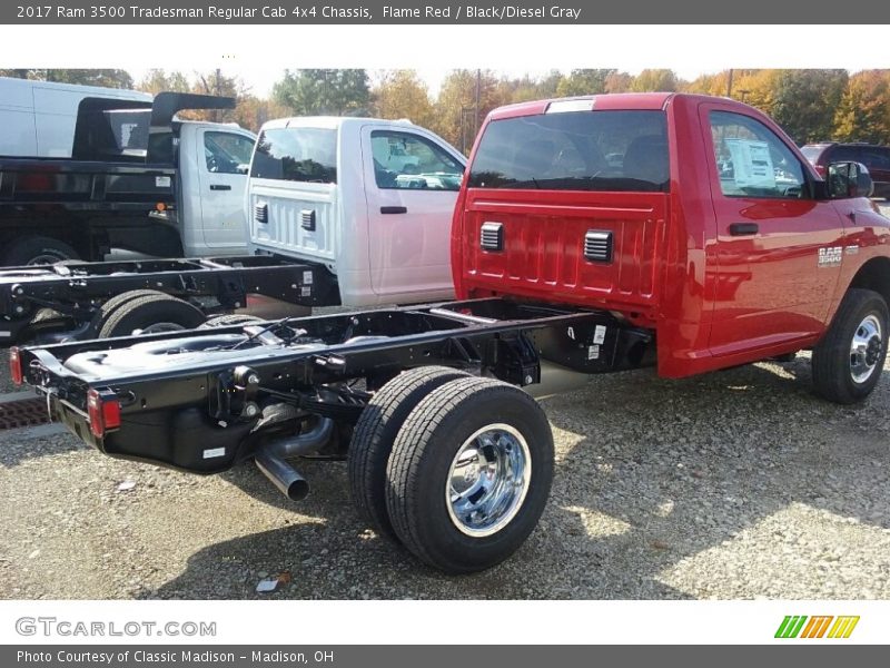  2017 3500 Tradesman Regular Cab 4x4 Chassis Flame Red