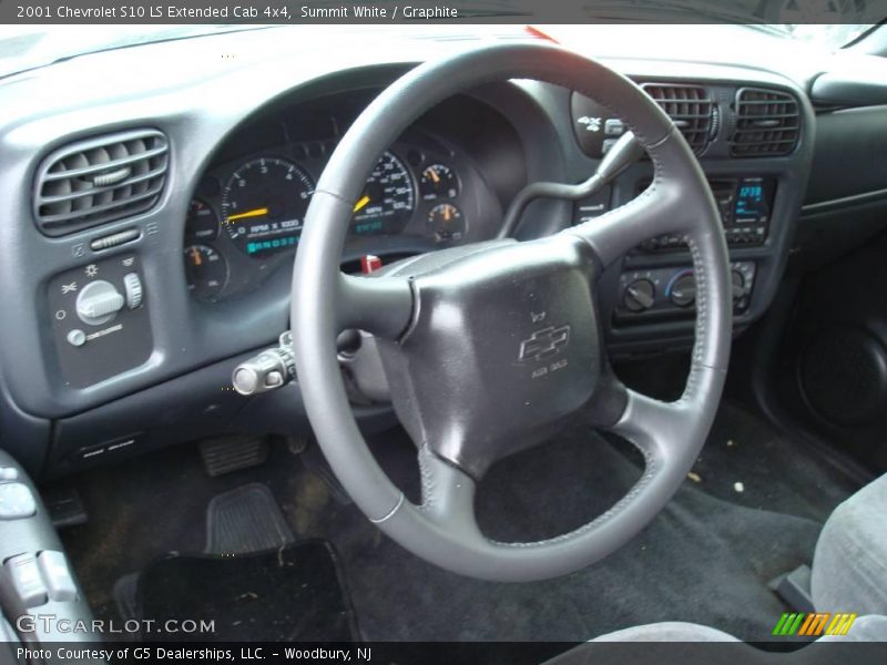 Summit White / Graphite 2001 Chevrolet S10 LS Extended Cab 4x4
