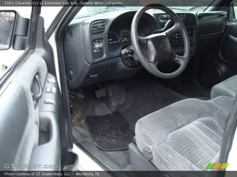 Summit White / Graphite 2001 Chevrolet S10 LS Extended Cab 4x4