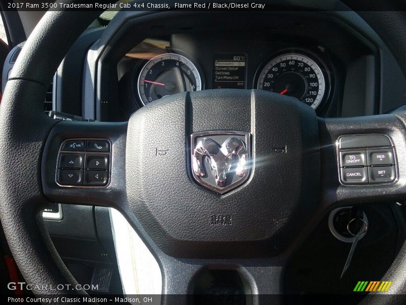 Flame Red / Black/Diesel Gray 2017 Ram 3500 Tradesman Regular Cab 4x4 Chassis