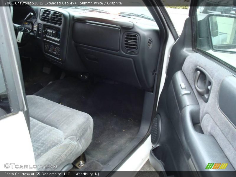 Summit White / Graphite 2001 Chevrolet S10 LS Extended Cab 4x4