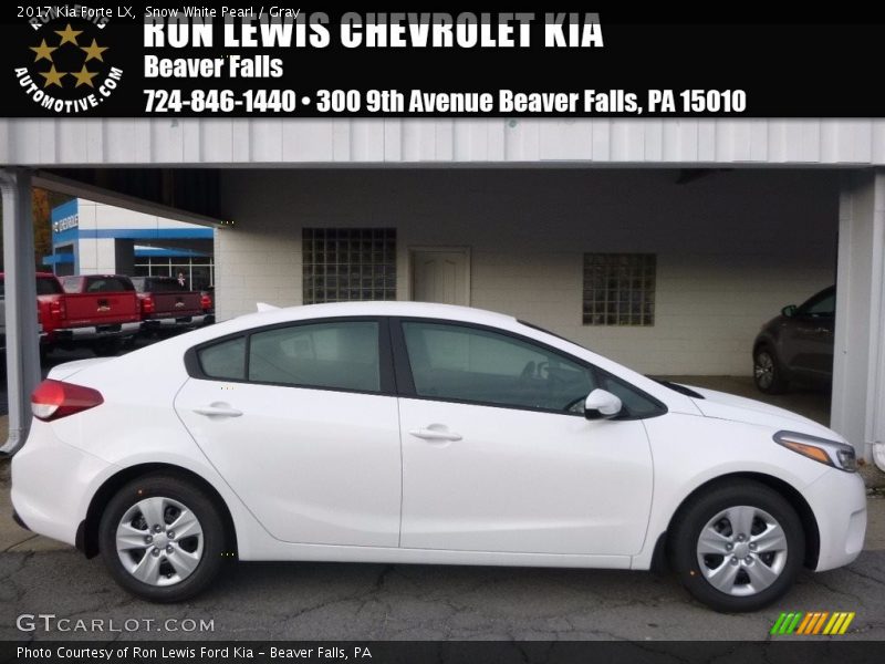 Snow White Pearl / Gray 2017 Kia Forte LX