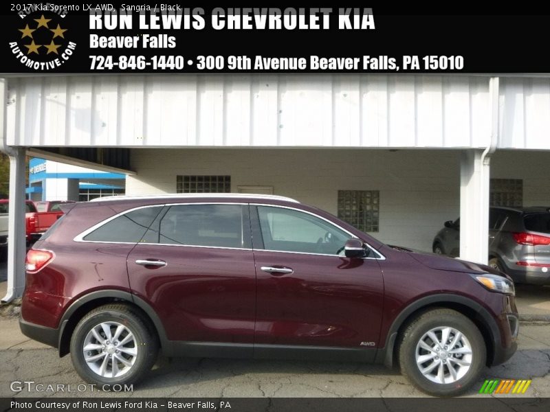 Sangria / Black 2017 Kia Sorento LX AWD