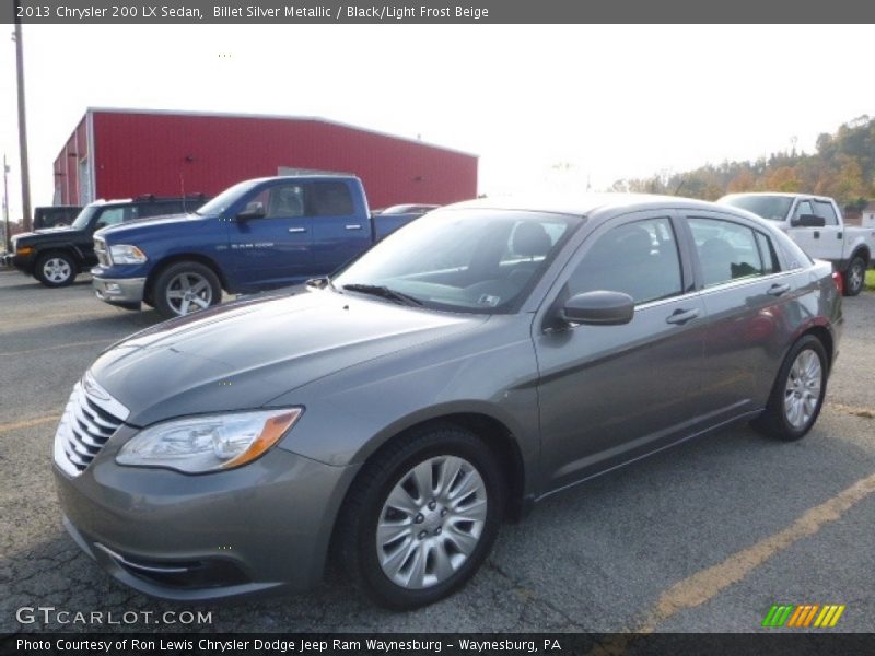 Billet Silver Metallic / Black/Light Frost Beige 2013 Chrysler 200 LX Sedan