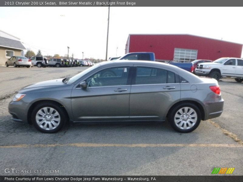 Billet Silver Metallic / Black/Light Frost Beige 2013 Chrysler 200 LX Sedan