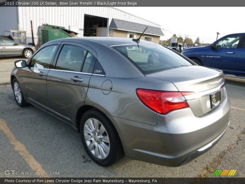 Billet Silver Metallic / Black/Light Frost Beige 2013 Chrysler 200 LX Sedan