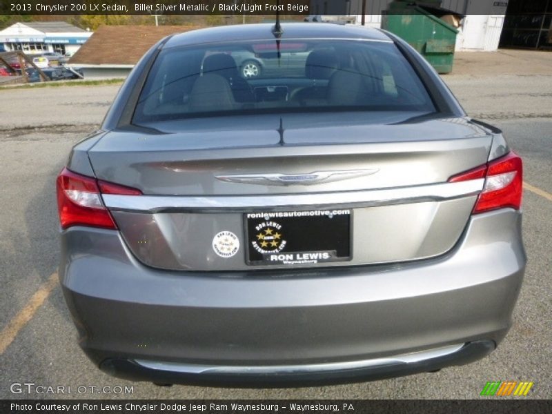 Billet Silver Metallic / Black/Light Frost Beige 2013 Chrysler 200 LX Sedan
