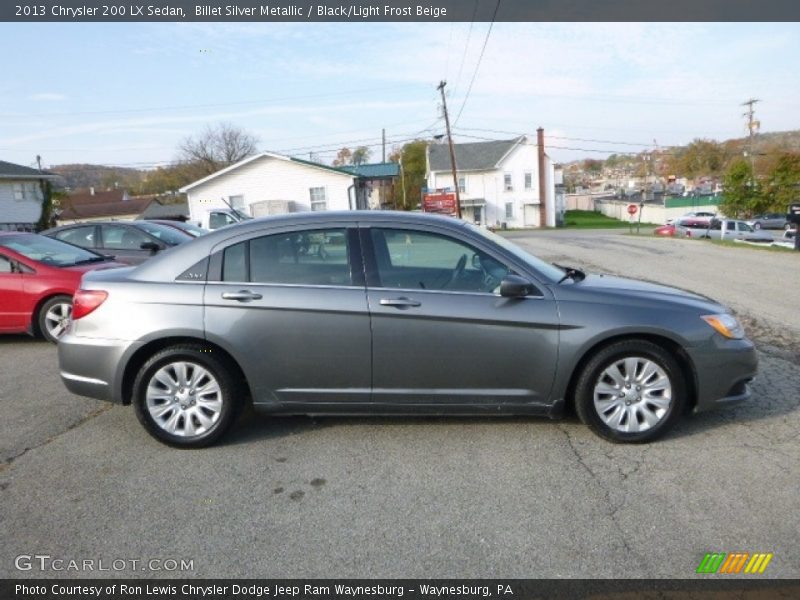 Billet Silver Metallic / Black/Light Frost Beige 2013 Chrysler 200 LX Sedan