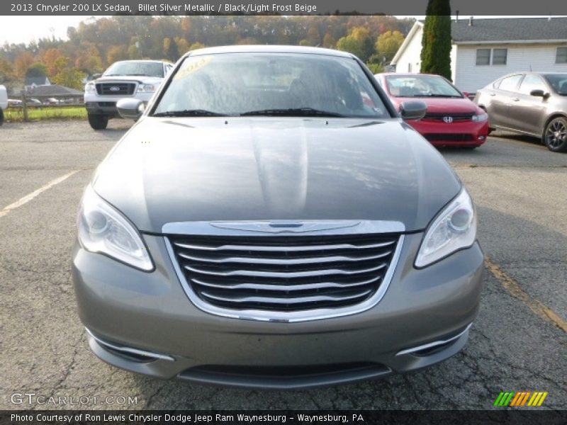 Billet Silver Metallic / Black/Light Frost Beige 2013 Chrysler 200 LX Sedan