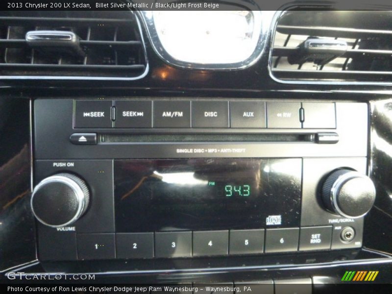 Billet Silver Metallic / Black/Light Frost Beige 2013 Chrysler 200 LX Sedan