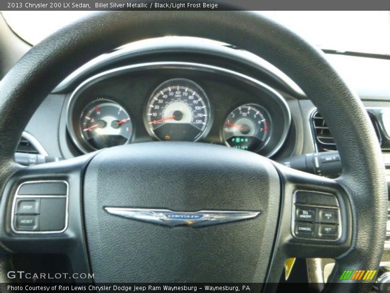 Billet Silver Metallic / Black/Light Frost Beige 2013 Chrysler 200 LX Sedan
