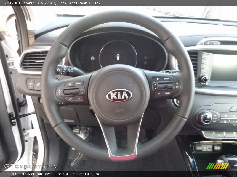 Snow White Pearl / Black 2017 Kia Sorento EX V6 AWD