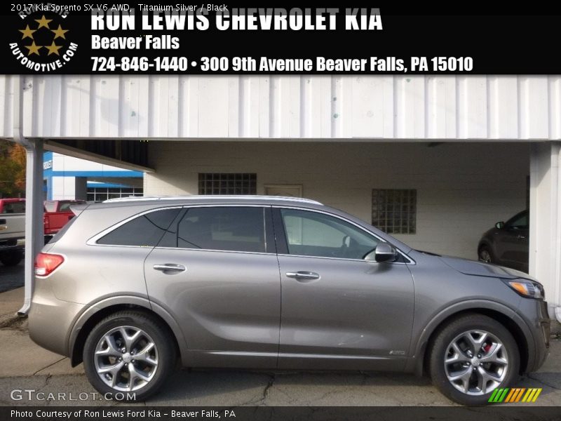Titanium Silver / Black 2017 Kia Sorento SX V6 AWD