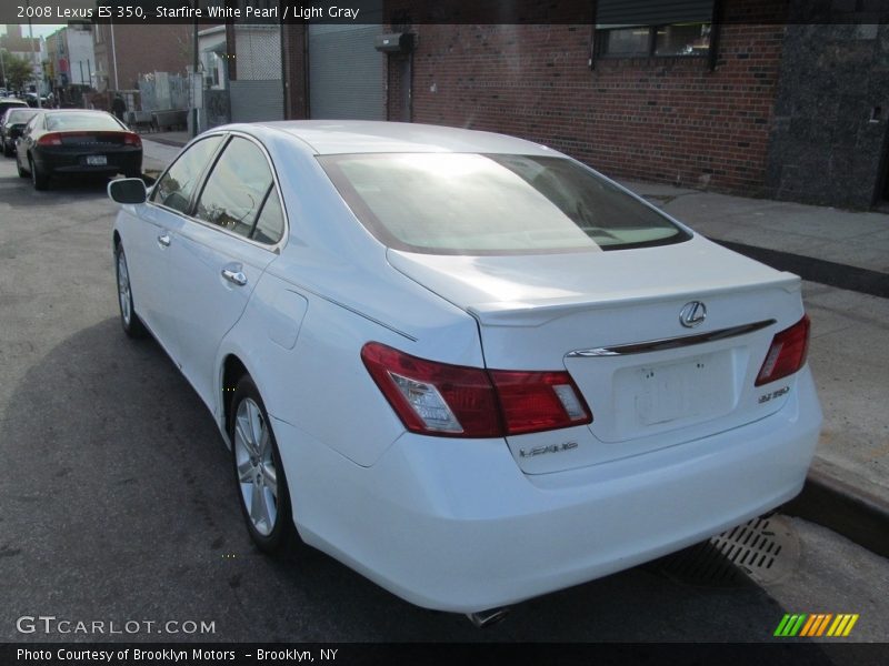 Starfire White Pearl / Light Gray 2008 Lexus ES 350