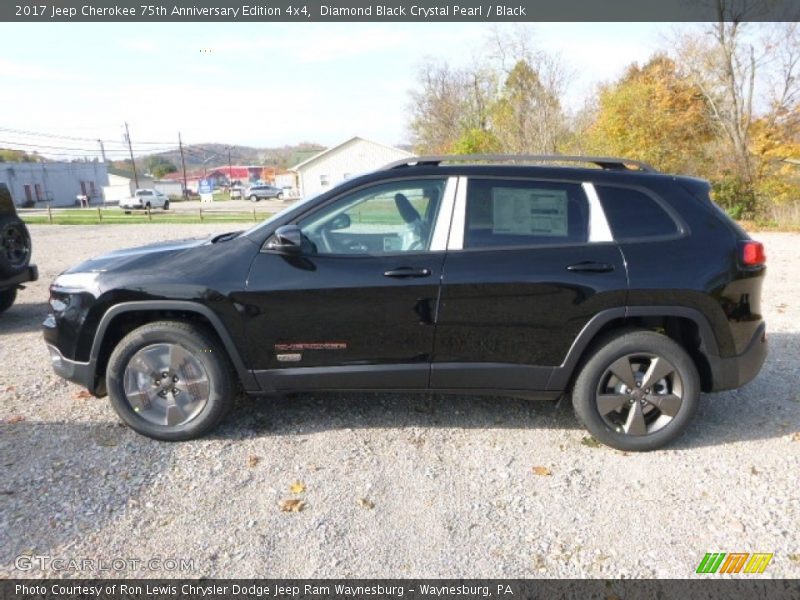 Diamond Black Crystal Pearl / Black 2017 Jeep Cherokee 75th Anniversary Edition 4x4