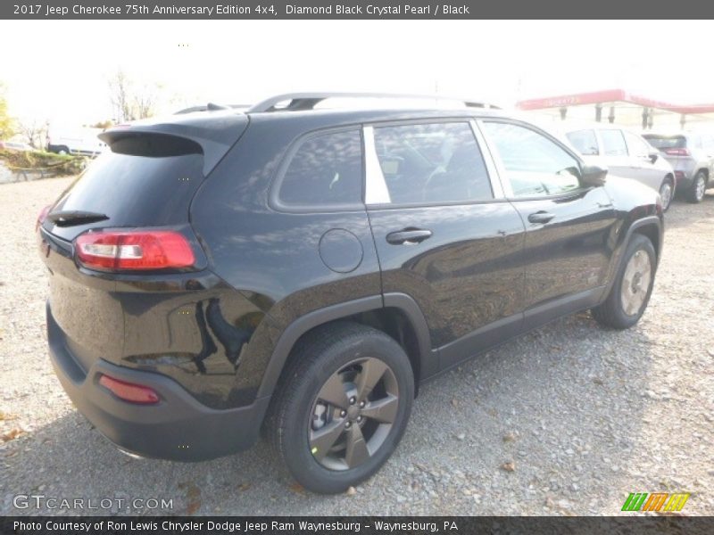 Diamond Black Crystal Pearl / Black 2017 Jeep Cherokee 75th Anniversary Edition 4x4