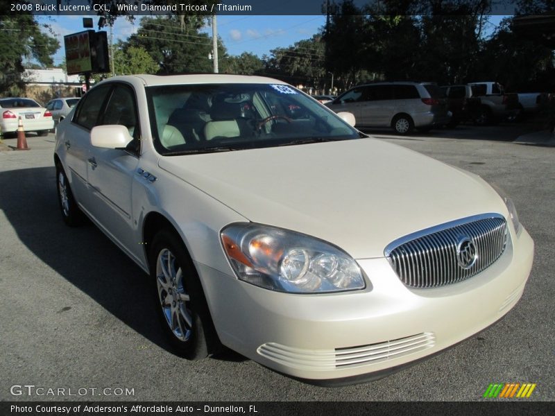 White Diamond Tricoat / Titanium 2008 Buick Lucerne CXL