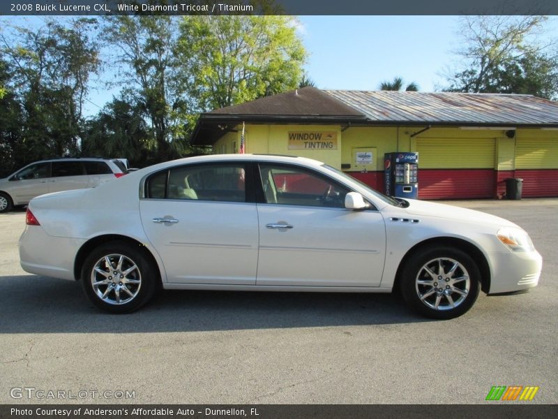 White Diamond Tricoat / Titanium 2008 Buick Lucerne CXL