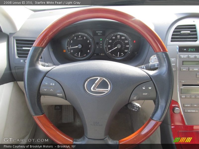 Starfire White Pearl / Light Gray 2008 Lexus ES 350
