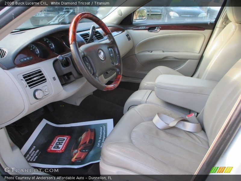 White Diamond Tricoat / Titanium 2008 Buick Lucerne CXL