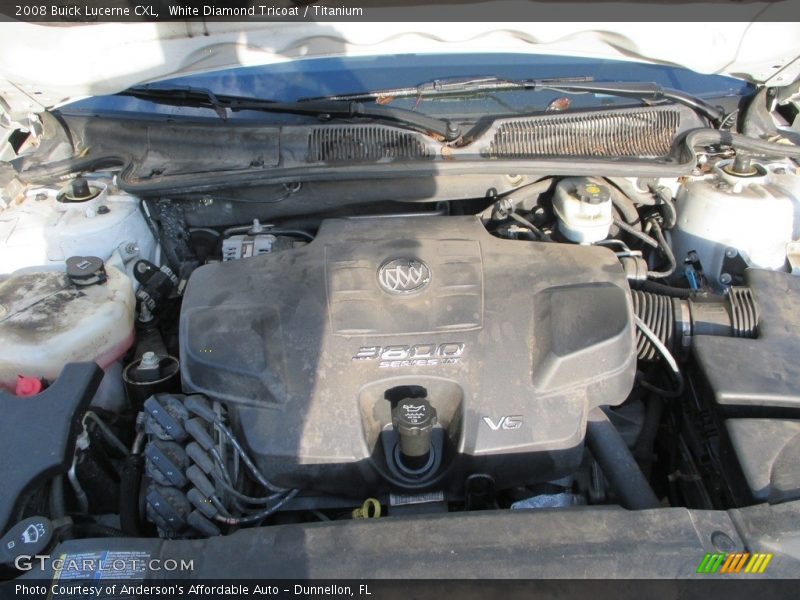 White Diamond Tricoat / Titanium 2008 Buick Lucerne CXL