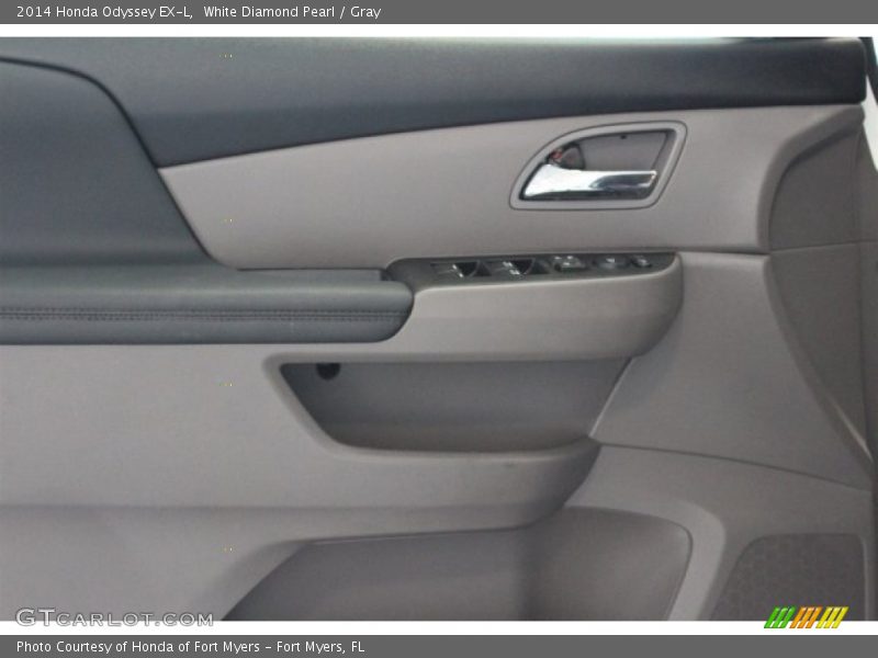 White Diamond Pearl / Gray 2014 Honda Odyssey EX-L