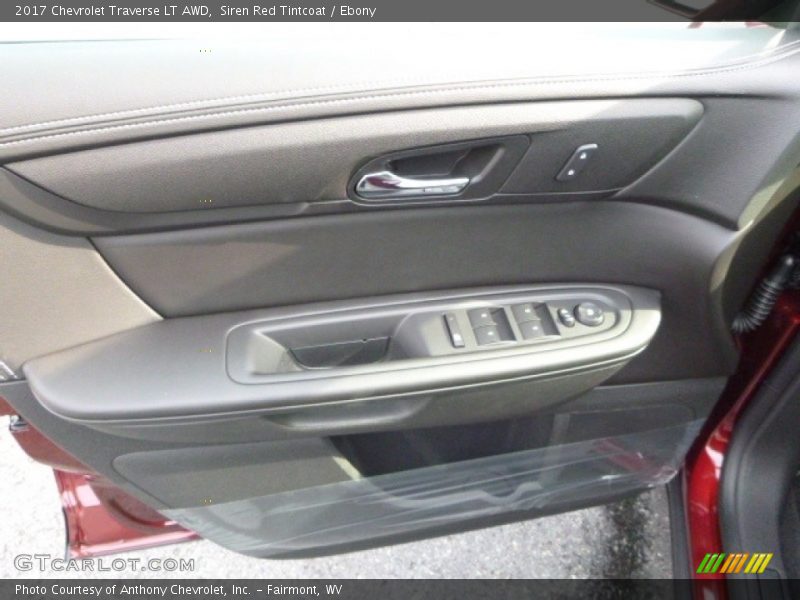 Siren Red Tintcoat / Ebony 2017 Chevrolet Traverse LT AWD