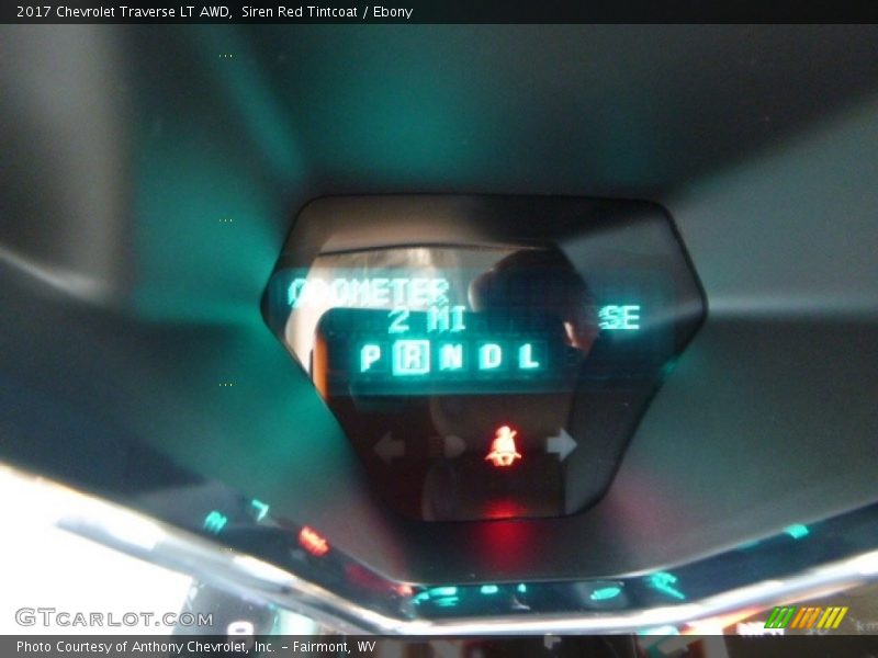 Siren Red Tintcoat / Ebony 2017 Chevrolet Traverse LT AWD