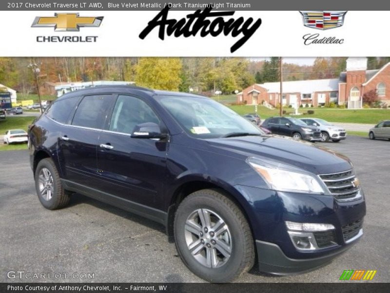Blue Velvet Metallic / Dark Titanium/Light Titanium 2017 Chevrolet Traverse LT AWD
