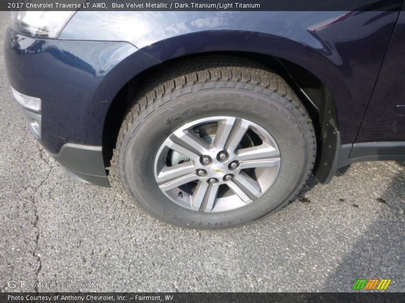 Blue Velvet Metallic / Dark Titanium/Light Titanium 2017 Chevrolet Traverse LT AWD