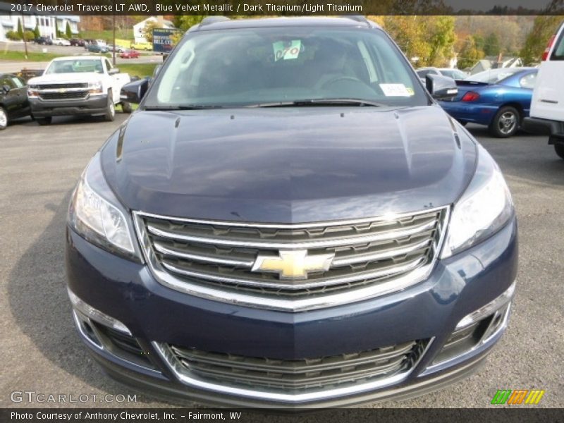 Blue Velvet Metallic / Dark Titanium/Light Titanium 2017 Chevrolet Traverse LT AWD