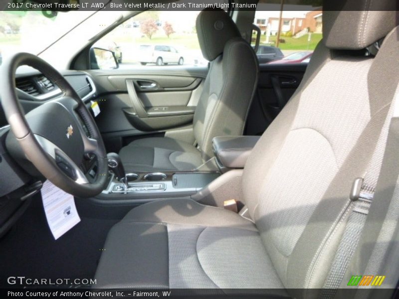Blue Velvet Metallic / Dark Titanium/Light Titanium 2017 Chevrolet Traverse LT AWD