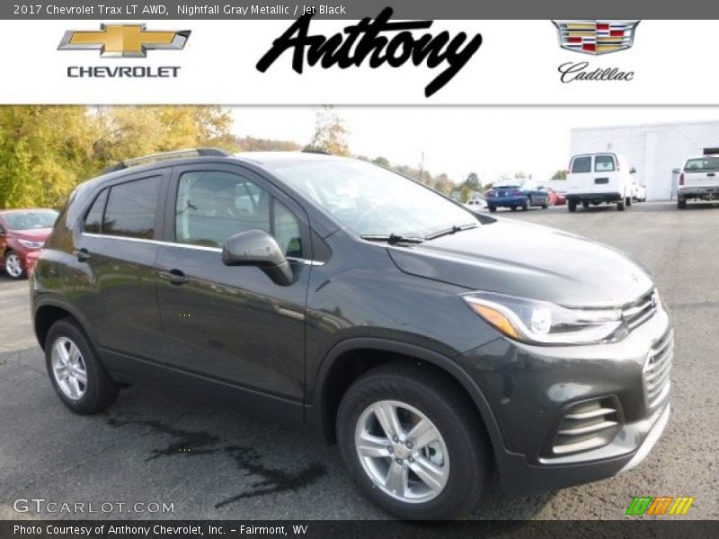Nightfall Gray Metallic / Jet Black 2017 Chevrolet Trax LT AWD