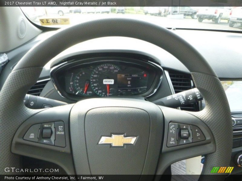 Nightfall Gray Metallic / Jet Black 2017 Chevrolet Trax LT AWD