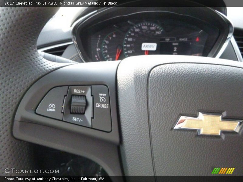 Nightfall Gray Metallic / Jet Black 2017 Chevrolet Trax LT AWD