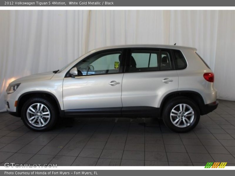 White Gold Metallic / Black 2012 Volkswagen Tiguan S 4Motion