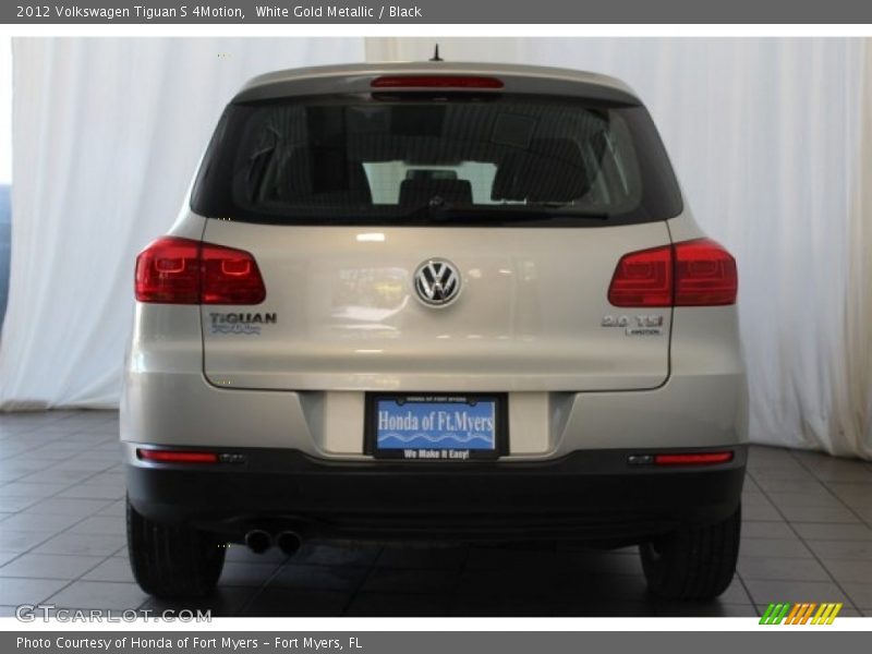 White Gold Metallic / Black 2012 Volkswagen Tiguan S 4Motion